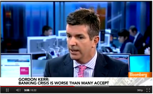 Via Bloomberg: Kerr says euro woes may prompt return of gold standard