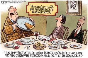 Big Goverrnment Bureaucrats Thanksgiving cartoon