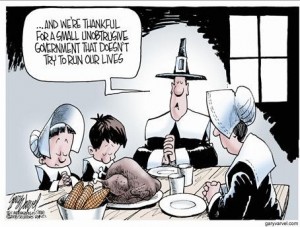 Small Government Thanks Thanksgiving Cartoon